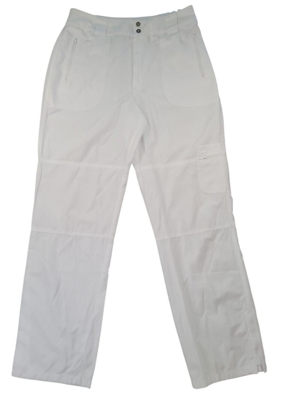 Chico’s White Cargo Pants Zip Pocket M Gorpcore Utility Campus School College